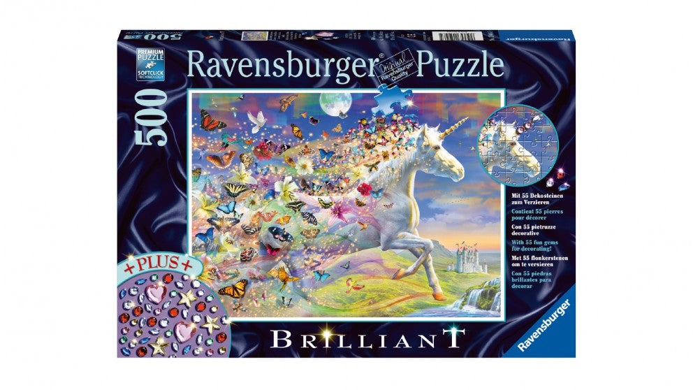 Ravensburger Unicorn and Butterflies - 500 Piece Jigsaw
