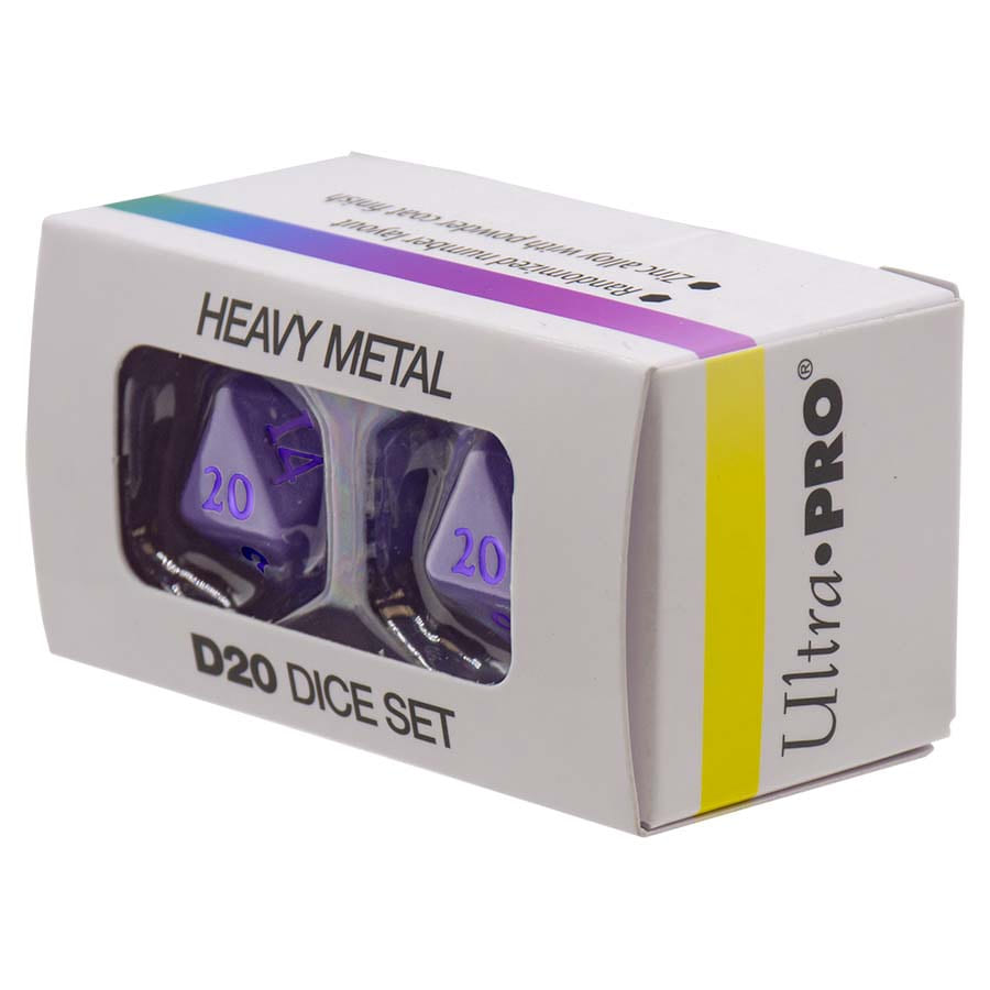 Ultra Pro Gaming Accessories - VIVID Heavy Metal D20 Dice -Purple