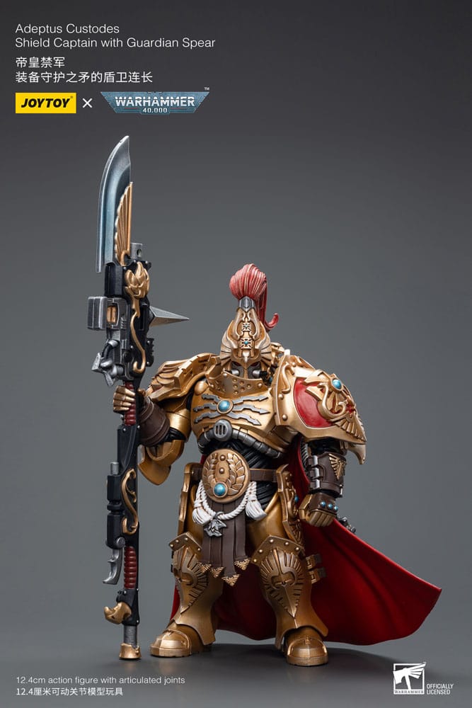 Warhammer Collectibles: 1/18 Scale Adeptus Custodes Shield Captain With Guardian Spear
