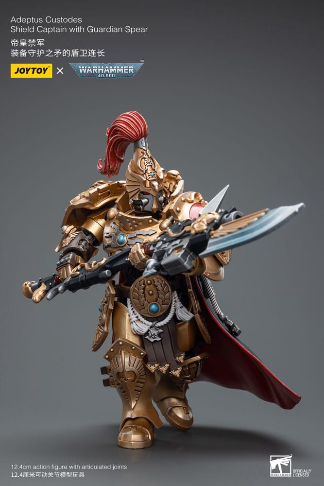 Warhammer Collectibles: 1/18 Scale Adeptus Custodes Shield Captain With Guardian Spear