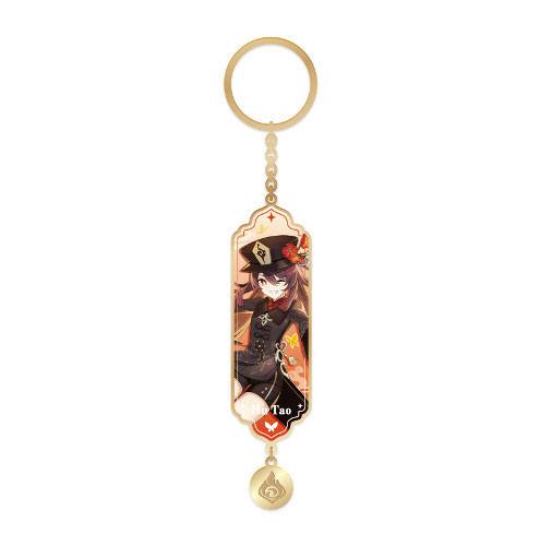 Character Metal Epoxy Resin Keychain - Fragrance of Plum in the Snow Hu Tao