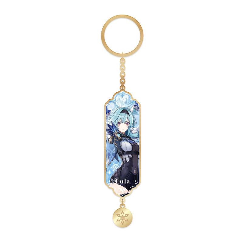 Character Metal Epoxy Resin Keychain - Dance of The Shimmering Wave Eula