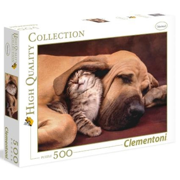 Clementoni Cuddles (Dog &amp; Kitten) 500 piece Jigsaw