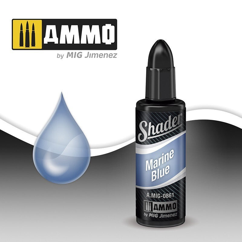 Ammo By MIG Shader Marine Blue 10ml