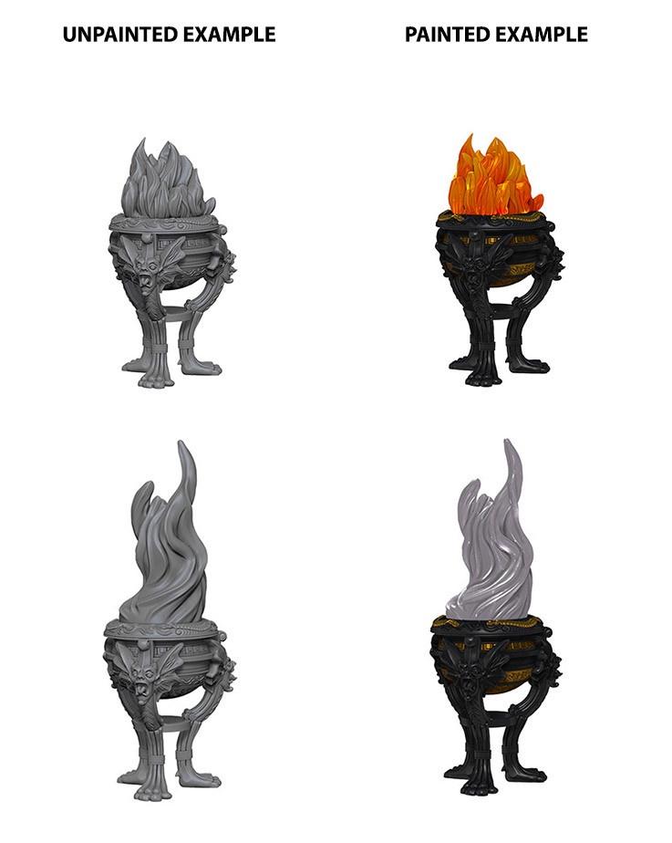 Dungeons and Dragons - Wizkids Deep Cuts Unpainted Minis Braziers - Good Games
