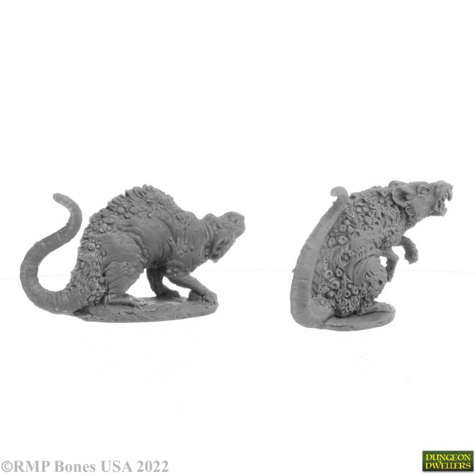 Reaper: Dungeon Dwellers: Barrow Rats (2) (77198) (plastic)