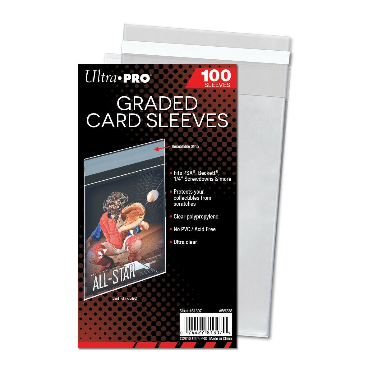 Ultra Pro Card Sleeves - Graded- Resealable (100)