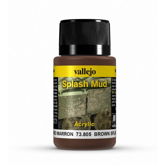 Vallejo Weathering Effects Brown Splash Mud 40 Ml