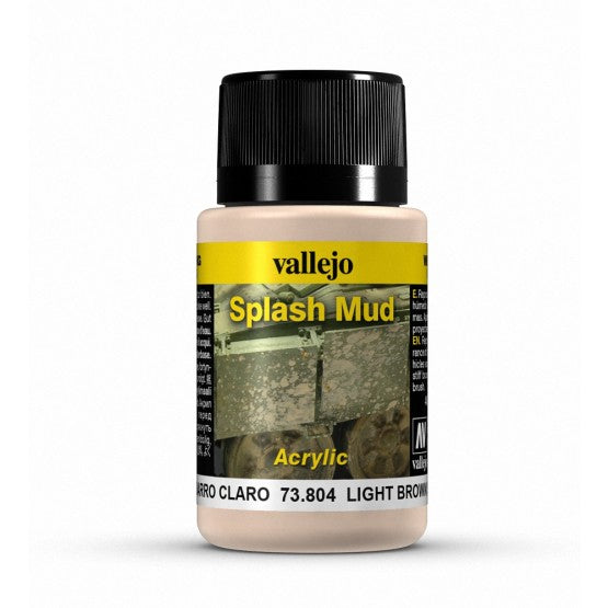 Vallejo Weathering Effects Light Brown Splash Mud 40 Ml