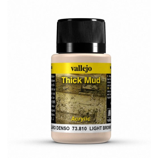 Vallejo Weathering Effects Light Brown Thick Mud 40 Ml