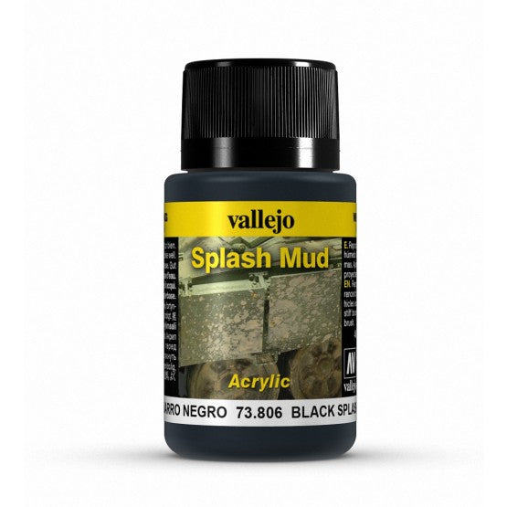 Vallejo Weathering Effects Black Splash Mud 40 Ml