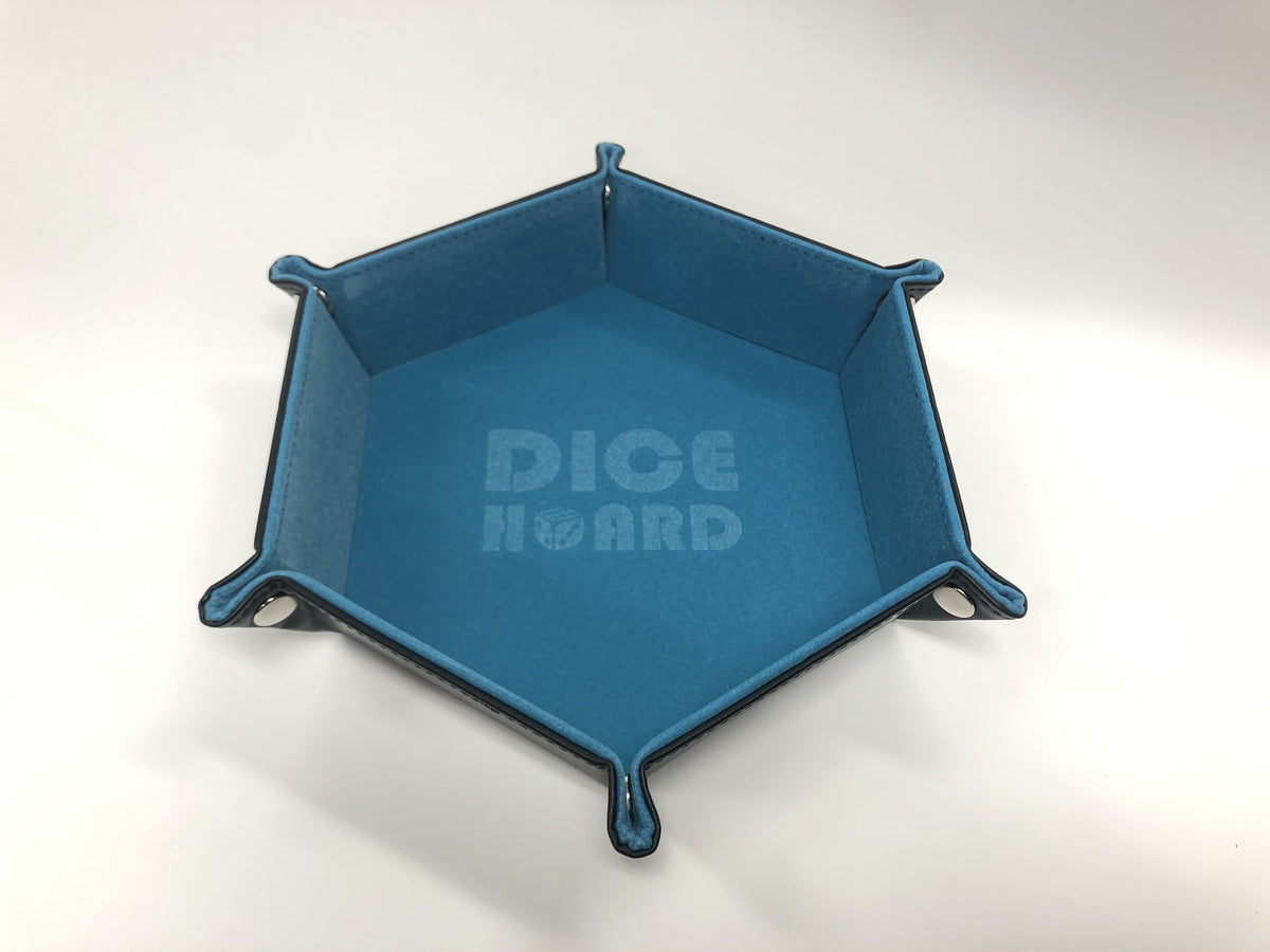 Dice Hoard Dice Tray Hex Blue