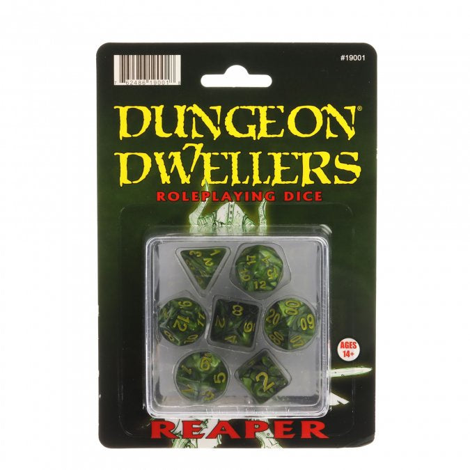Reaper: Pizza Dungeon Dice: Dungeon Dwellers Dice Set