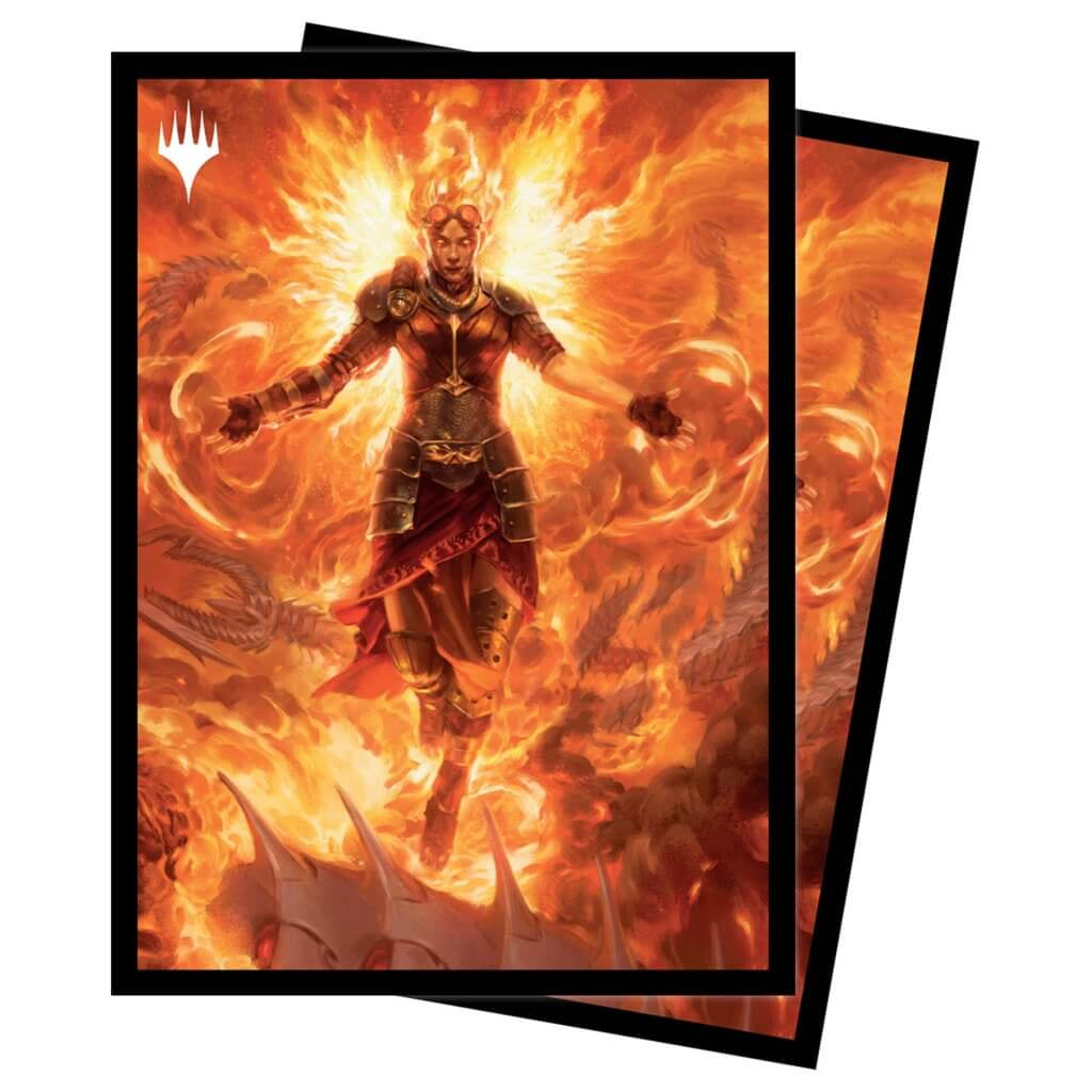 Magic The Gathering 100ct Deck Protector Sleeves March of the Machine Chandra Hopes Beacon