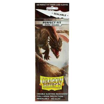 Dragon Shield - Perfect Fit Sleeves Sealable Smoke- Standard Sleeves (100)