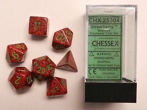 Chessex - Speckled Polyhedral 7-Die Set - Strawberry (CHX25304)