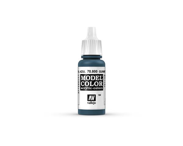 Vallejo Model Colour - Metallic Gunmetal Blue 17ml Acrylic Paint (AV70800)