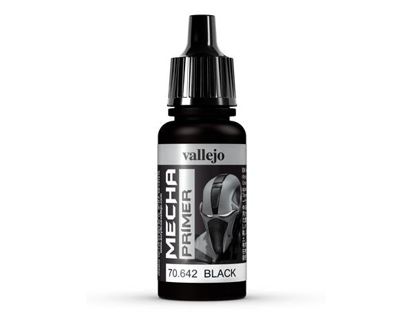 Vallejo Mecha Colour - Black Primer 17ml Acrylic Paint (AV70642)