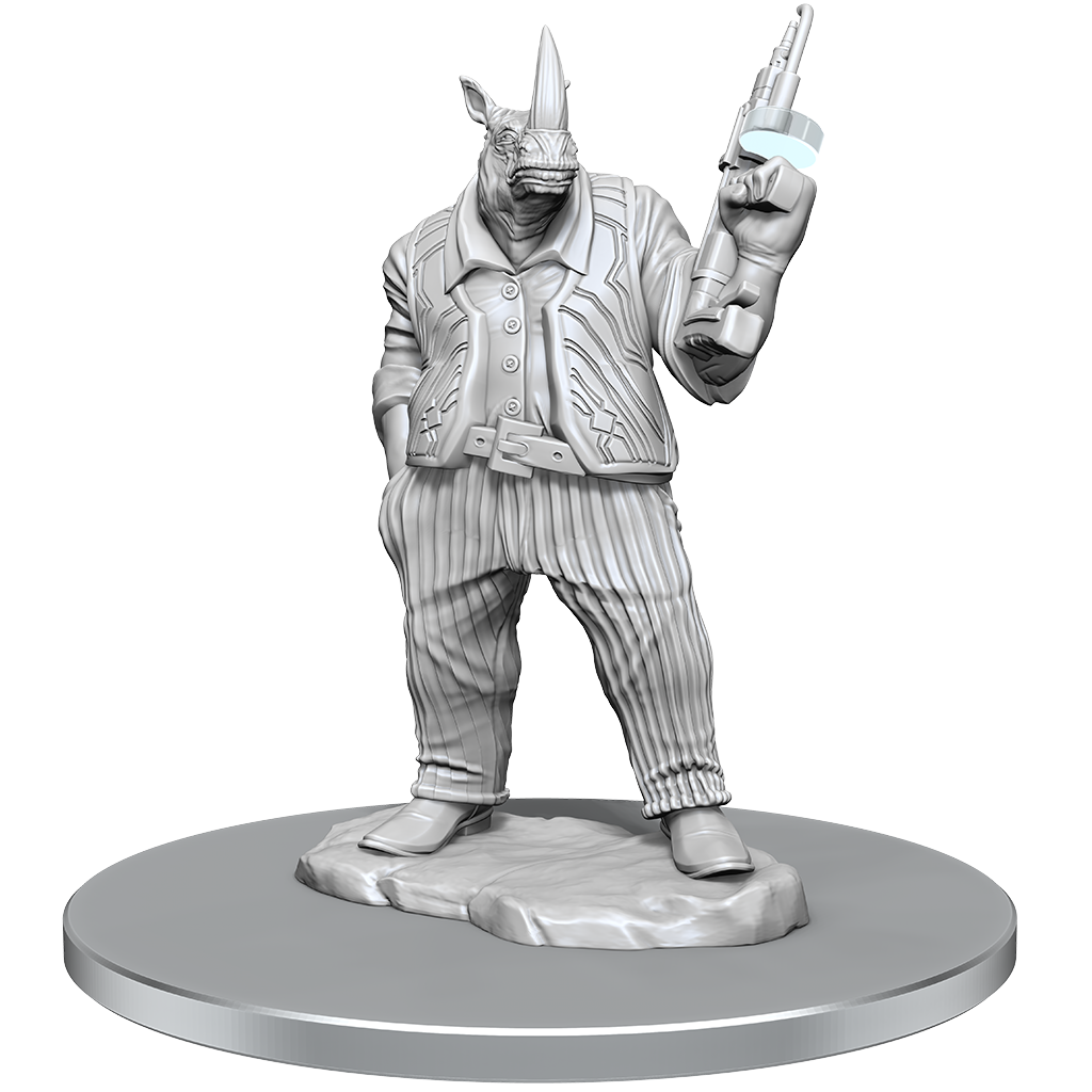 Magic The Gathering Unpainted Miniatures Freelance Muscle and Rhox Pummeler