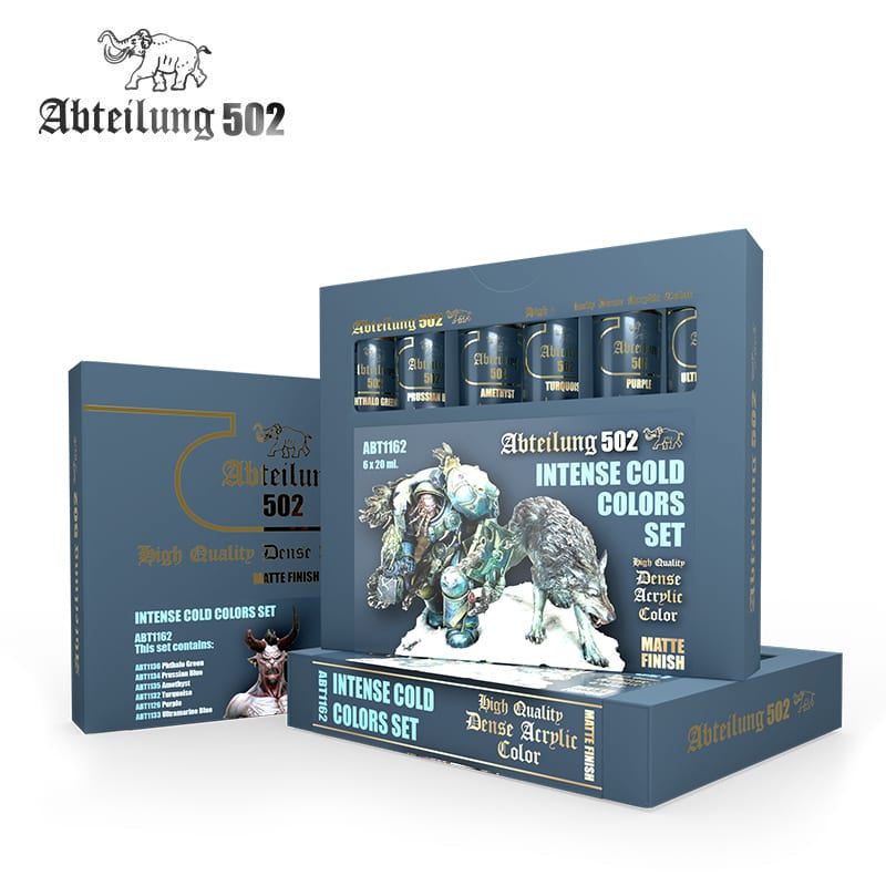 AK Interactive Dense Acrylics Set - Intense Cold Colors