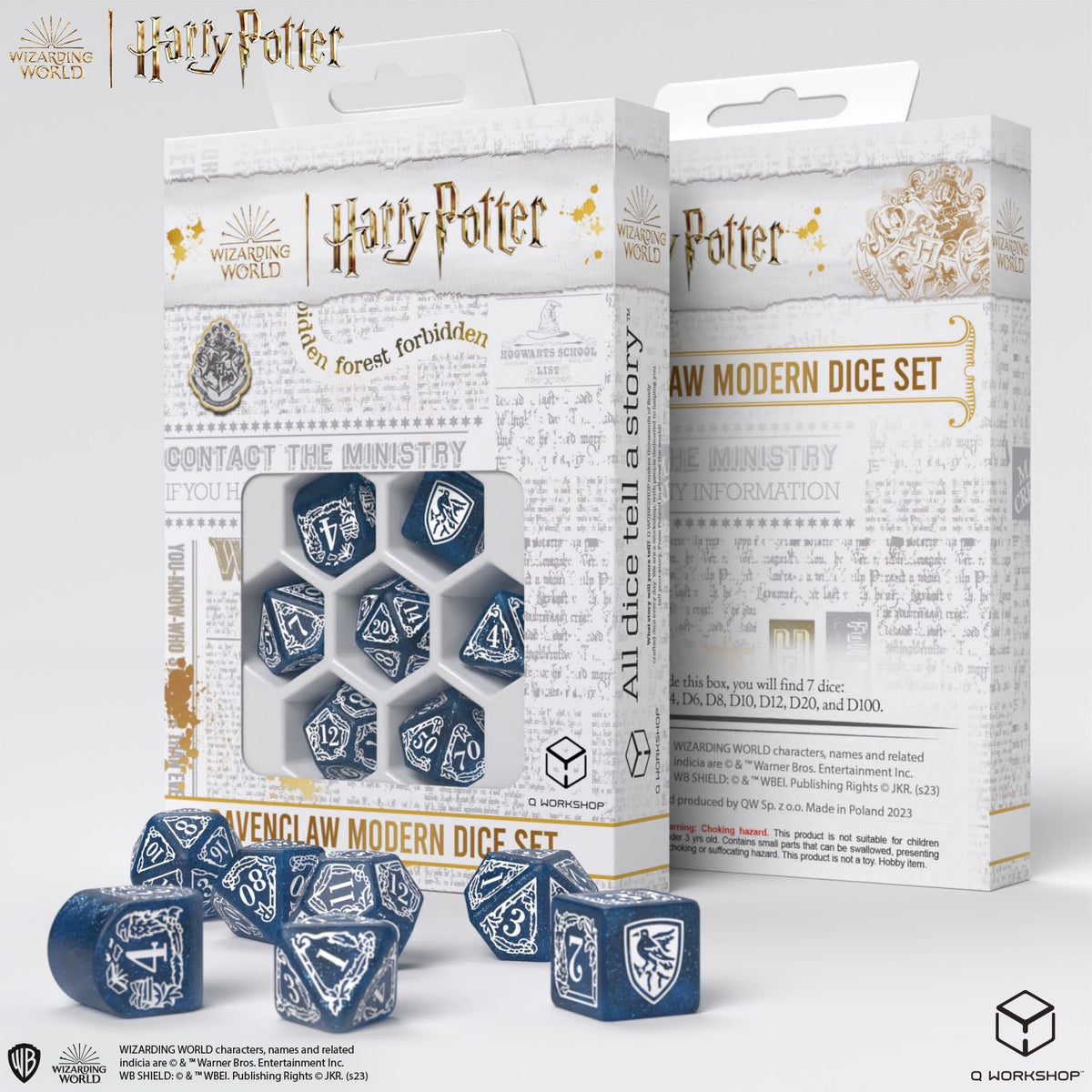 Q Workshop - Harry Potter Modern Dice Set Ravenclaw Blue Dice Set 7