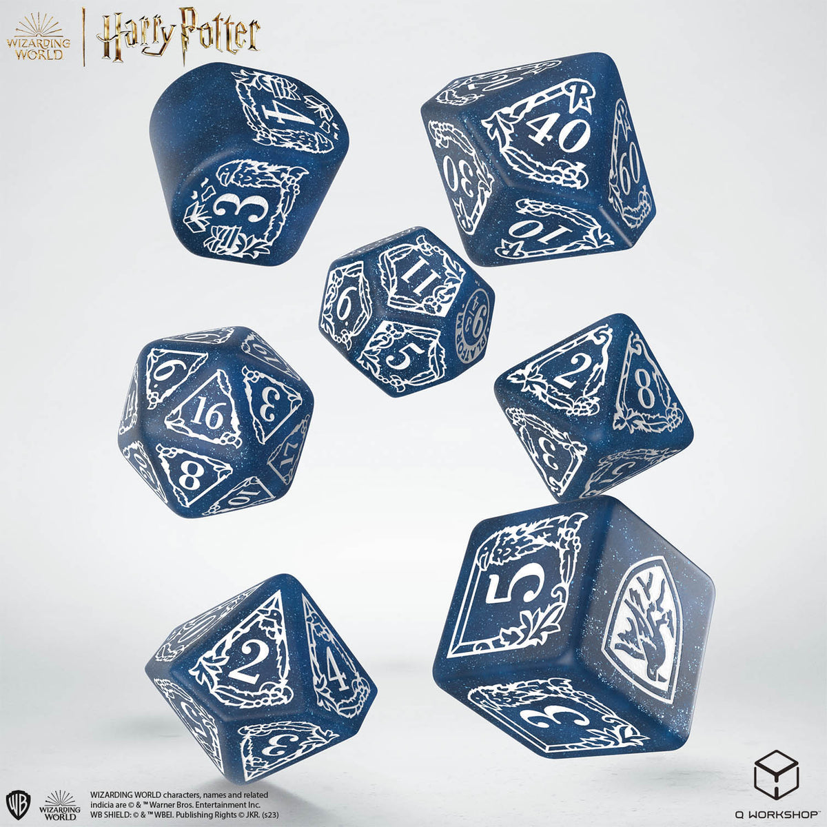 Q Workshop - Harry Potter Modern Dice Set Ravenclaw Blue Dice Set 7