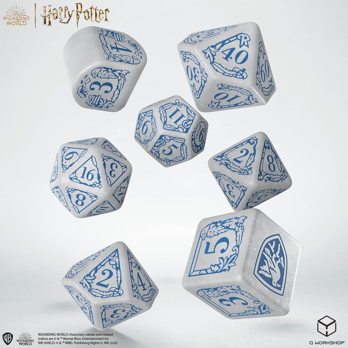 Q Workshop - Harry Potter Modern Dice Set Ravenclaw White Dice Set 7