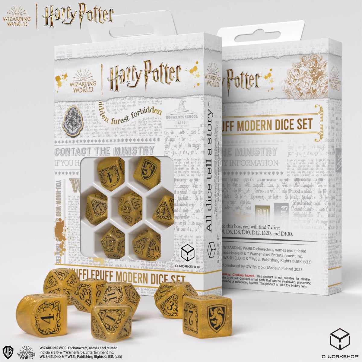 Q Workshop - Harry Potter Modern Dice Set Hufflepuff Yellow Dice Set 7