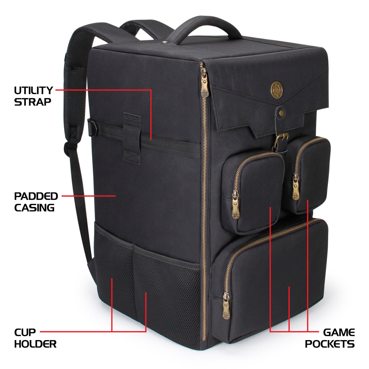 Enhance Board Game Backpack Black
