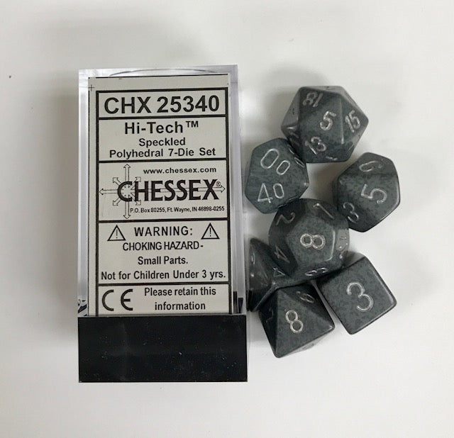 Chessex - Speckled Polyhedral 7-Die Set - Hi-Tech (CHX25340)