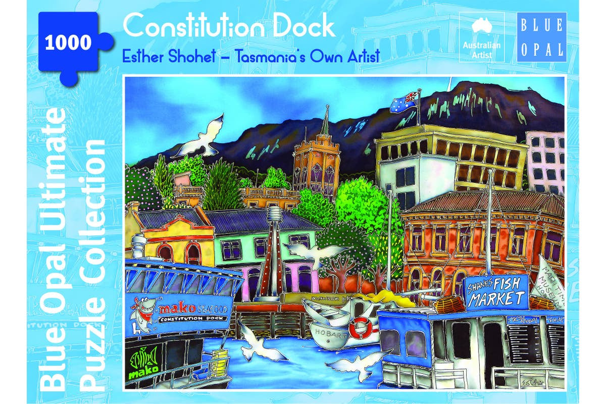 Blue Opal - Esther Shohet Constitution Dock 1000 Piece Jigsaw