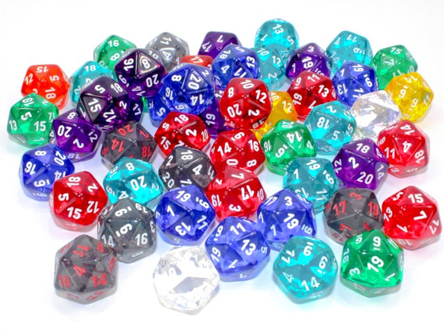 Chessex - Single Assorted Translucent Polyhedral D20