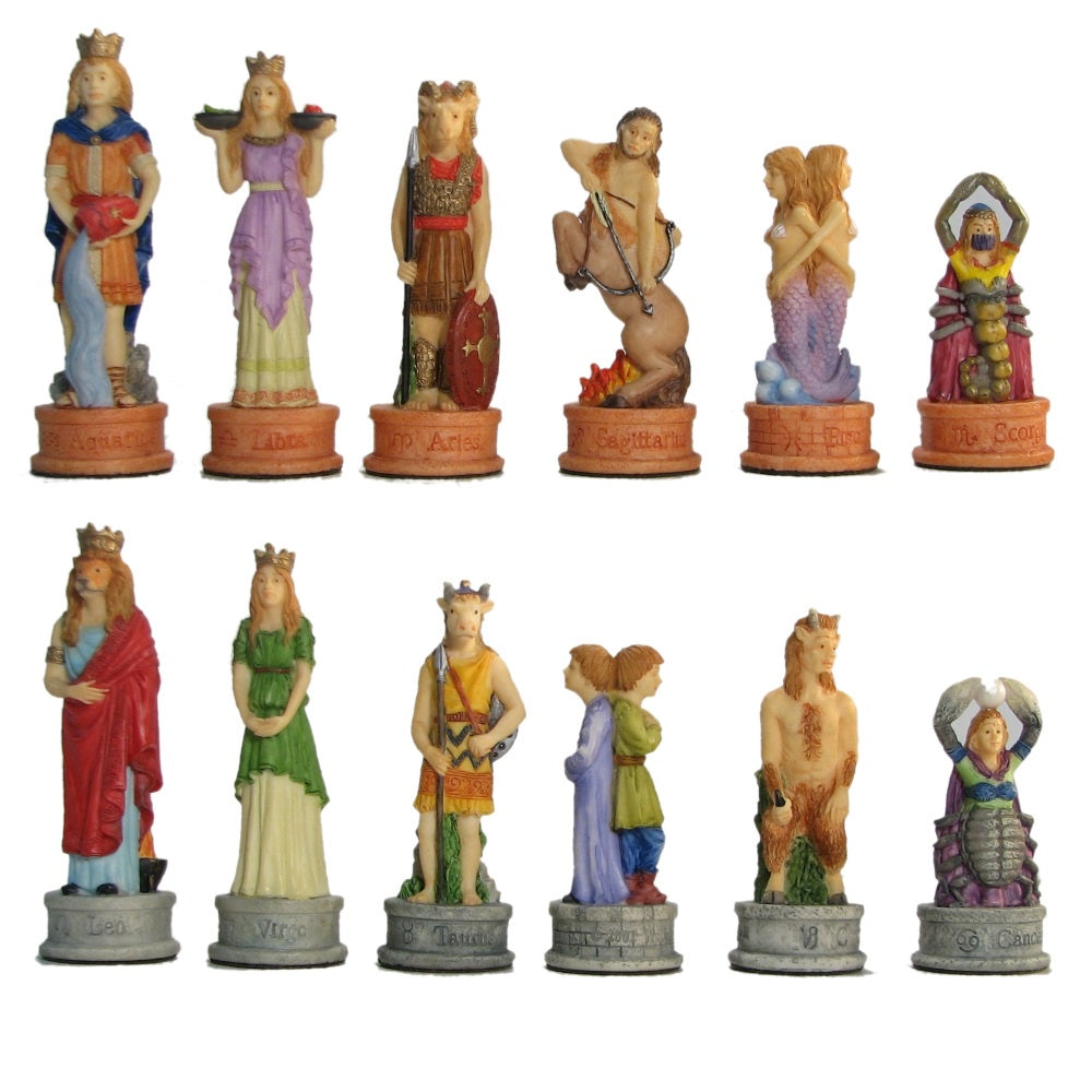 Zodiac Chess Pieces Resin