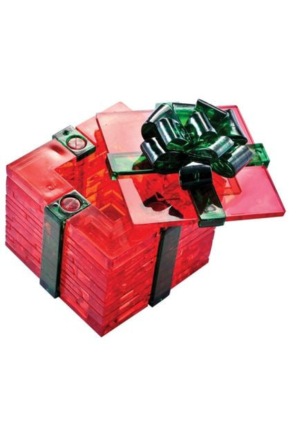 3D Red Ribbon Gift Crystal Puzzle