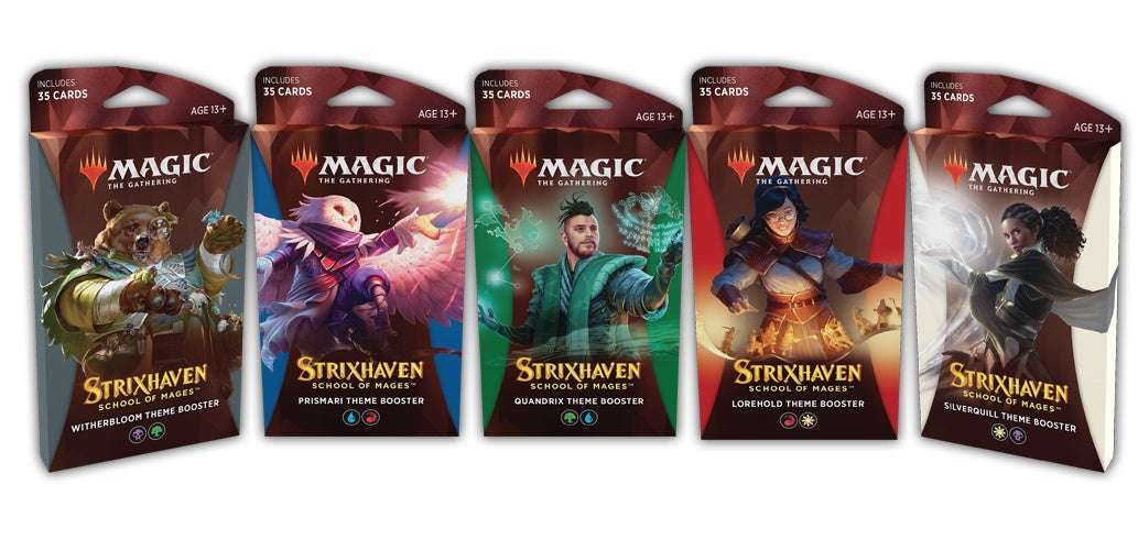 Magic the Gathering Strixhaven School of Mages Theme Booster Set of 5 Schools