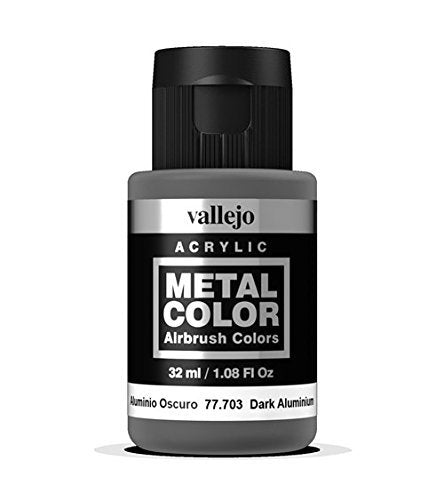 Vallejo Metal Colour - Dark Aluminium 32ml Acrylic Paint (AV77703)