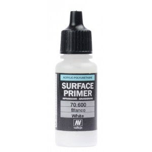 Vallejo Surface Primer 17ml Acrylic Paint - White 70600