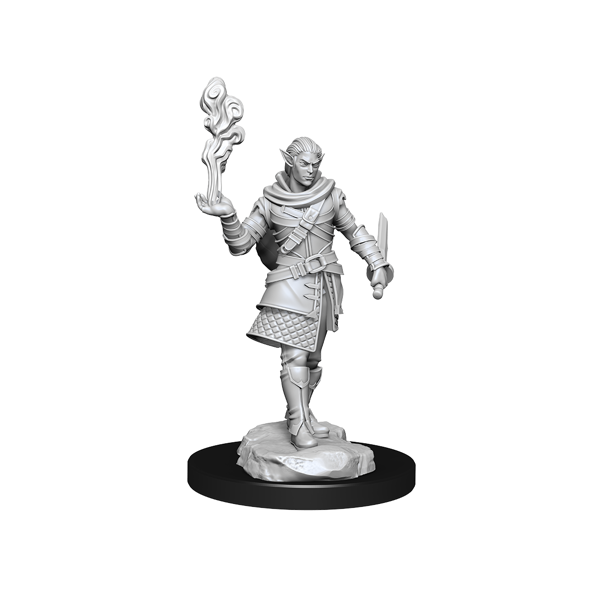 Critical Role Unpainted Miniatures Pallid Elf Rogue and Bard Male
