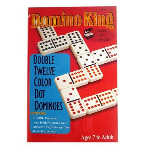 Domino King Double Twelve Coloured Dots - Good Games