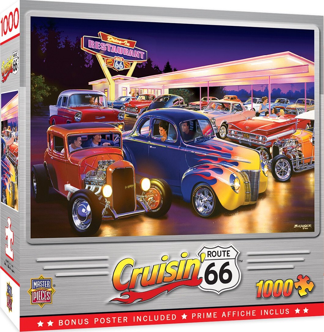 Masterpieces Cruisin Friday Night Hot Rods 1000pc - Good Games