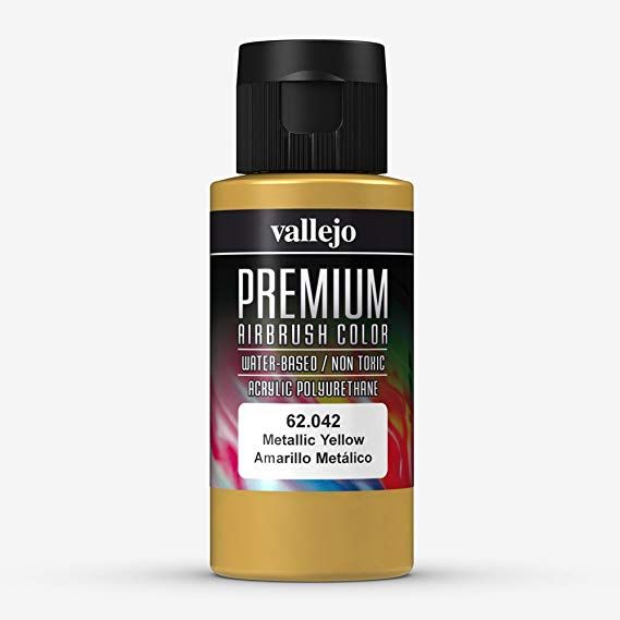 Vallejo Premium Colour - Metallic Yellow 60ml Acrylic Paint (AV62042)