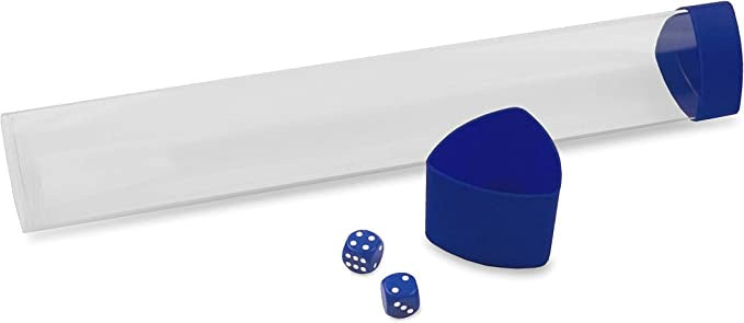 BCW Clear Playmat Tube with Blue Caps/Dice