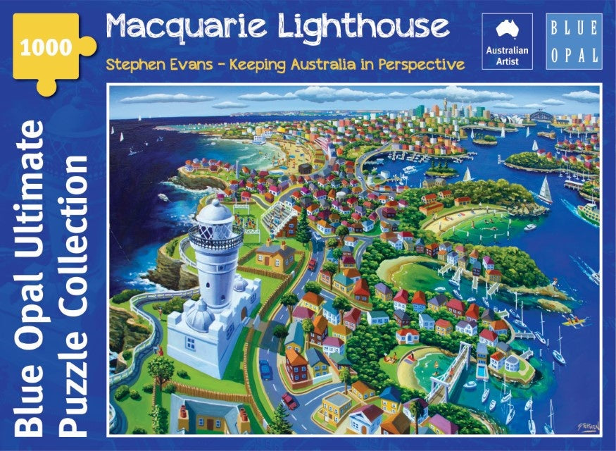 Blue Opal - Stephen Evans Macquarie Lighthouse 1000 Piece Jigsaw