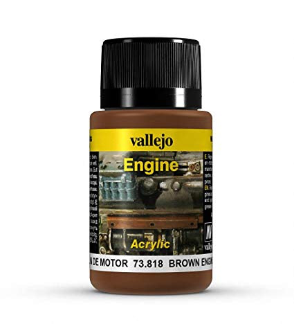 Vallejo Weathering Effects Brown Engine Soot 40 Ml