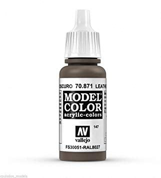 Vallejo Model Colour - Leather Brown 17ml Acrylic Paint (AV70871)