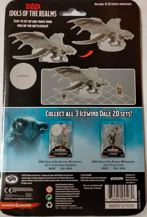 Dungeons &amp; Dragons Idols of the Realms Miniatures Icewind Dale Rime of the Frostmaiden-2D Young Adult White Dragon
