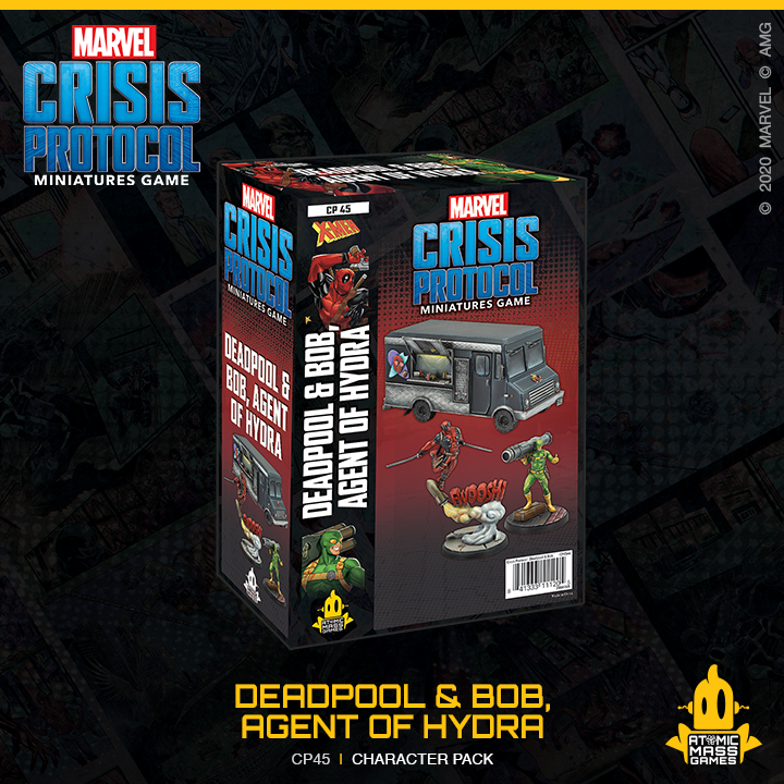 Marvel Crisis Protocol Miniatures Game Deadpool and Bob Agent of Hydra