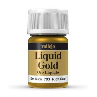Vallejo Model Colour 35ml Acrylic Paint - Metallic Rich Gold (Alcohol Base)