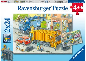 Ravensburger - Working Trucks 2x24 Piece Jigsaw