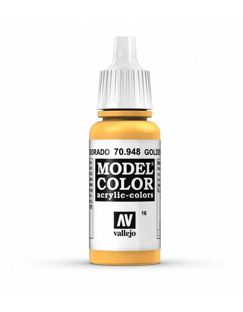 Vallejo Model Colour - Golden Yellow 17ml Acrylic Paint (AV70948)